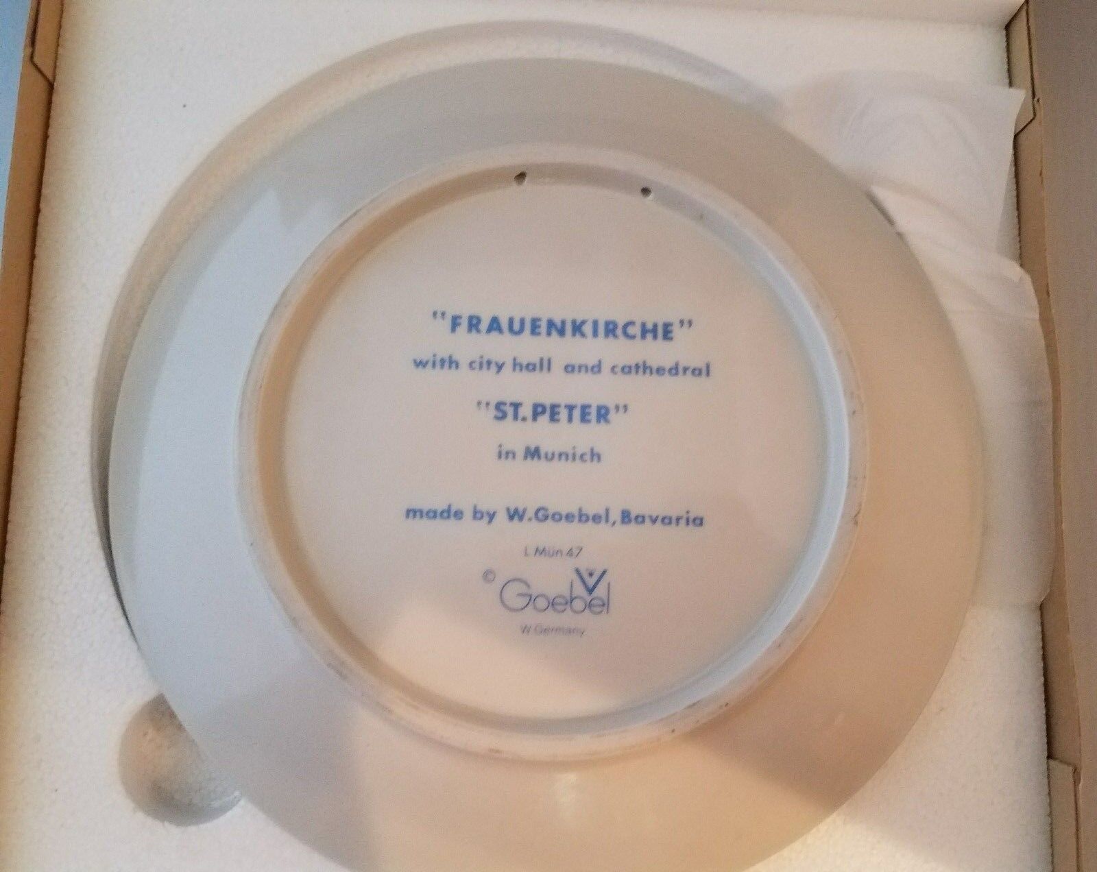 Goebel Munich 1972 Olympics Frauenkirche St Peter Collector Plate West Germany