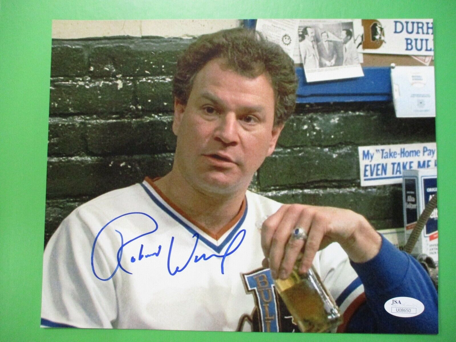 Robert Wuhl Bull Durham Larry Hockett Signed Autograph 8x10 Color Photo JSA