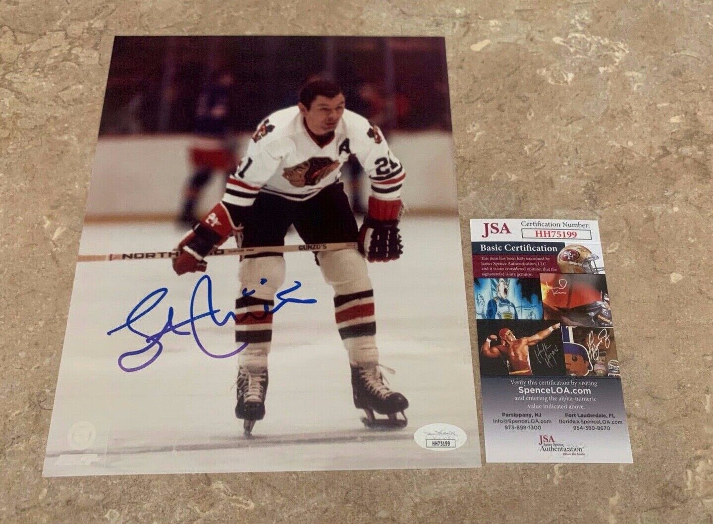 Stan Mikita Chicago Blackhawks Autographed 8x10 Hockey Photo 2 JSA COA #HH75199