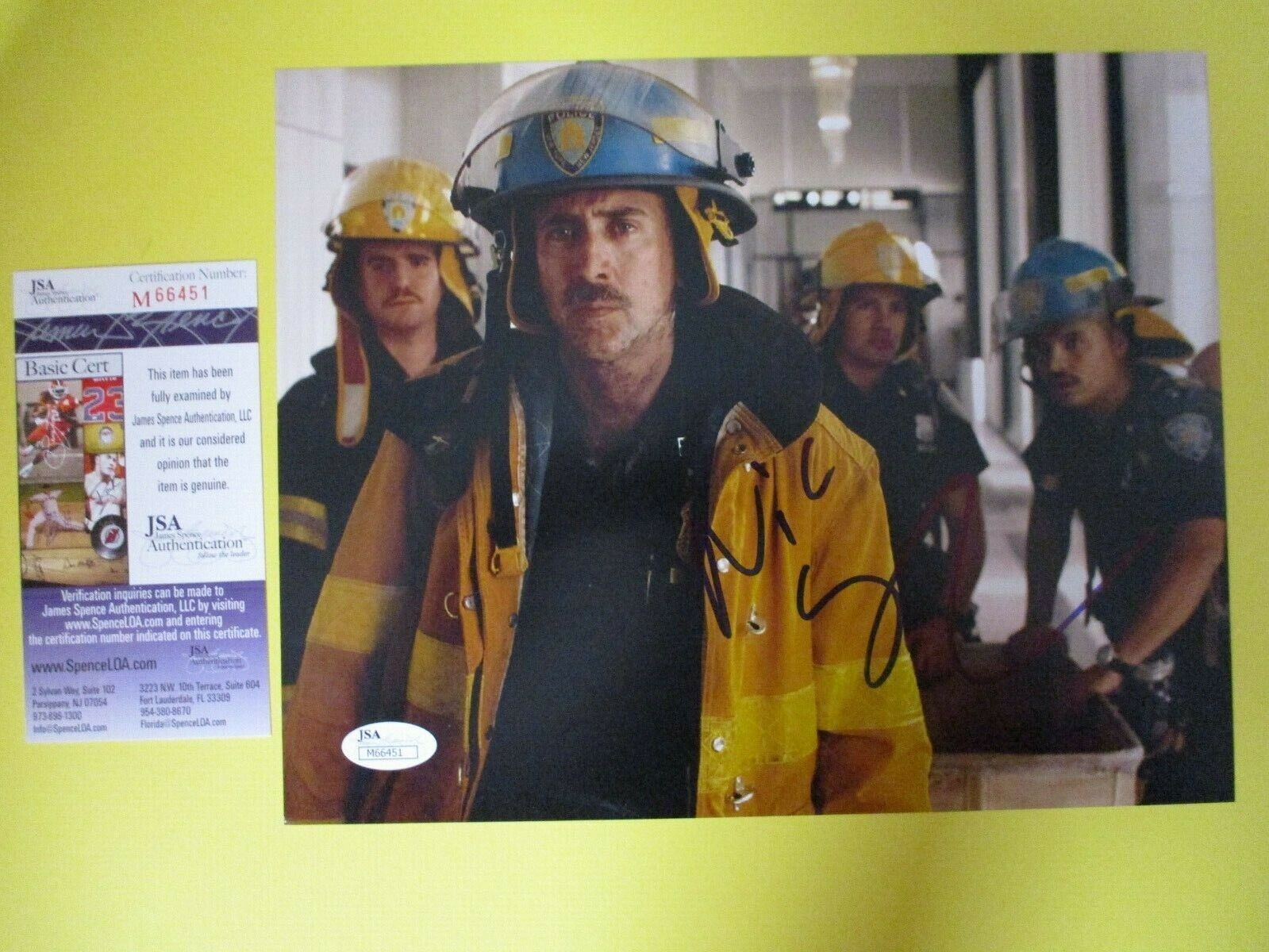 Nicolas Cage 2006 World Trade Center Film Sign Autographed 8x10 Color Photo JSA