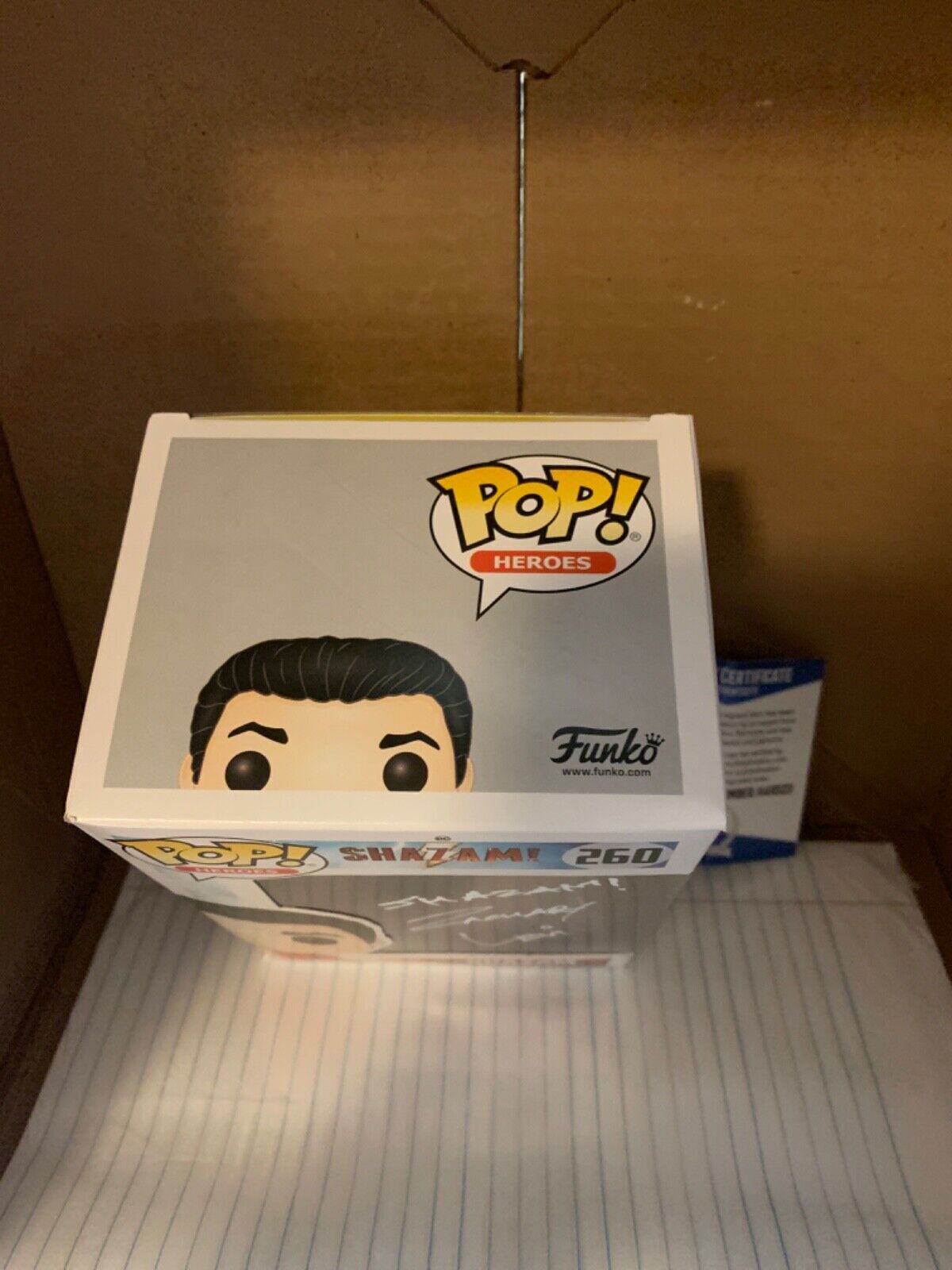 Zachary Levi Signed Funko Pop “Shazam” Certified #260 BECKETT BAS