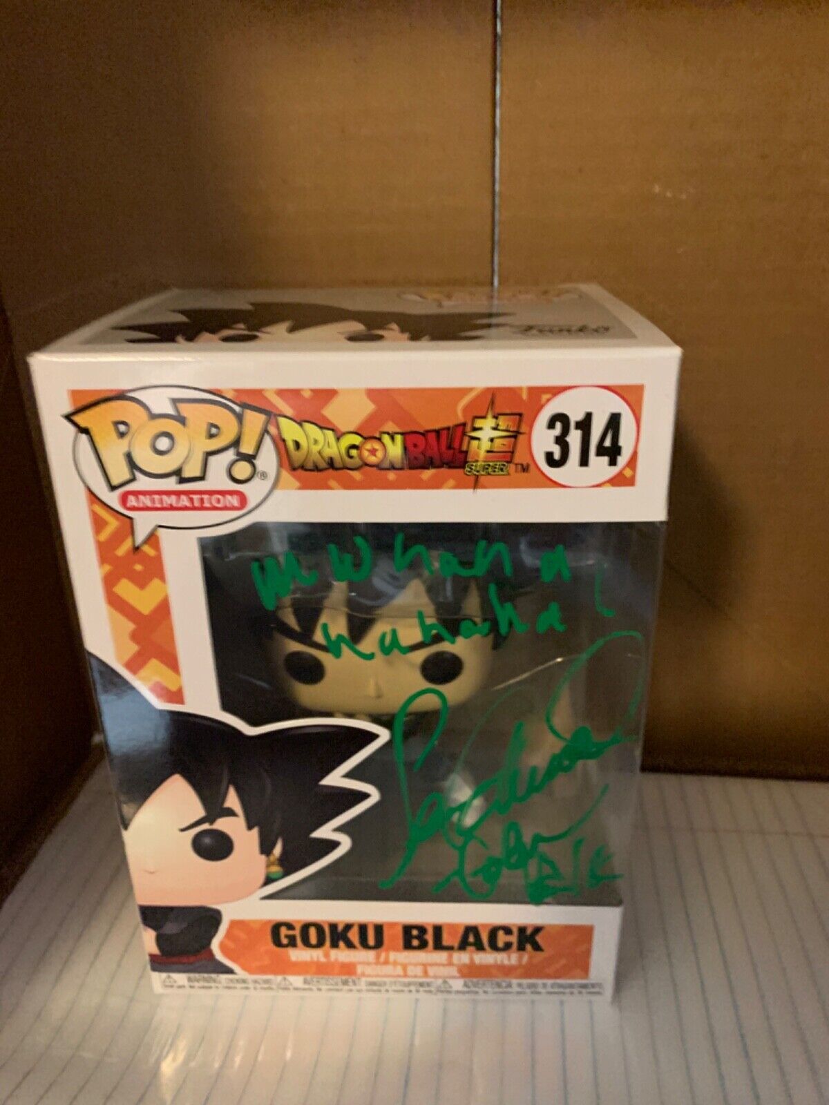 Sean Schemmel Signed Funko Pop Goku Black 314 Certified Dragon Ball Z JSA