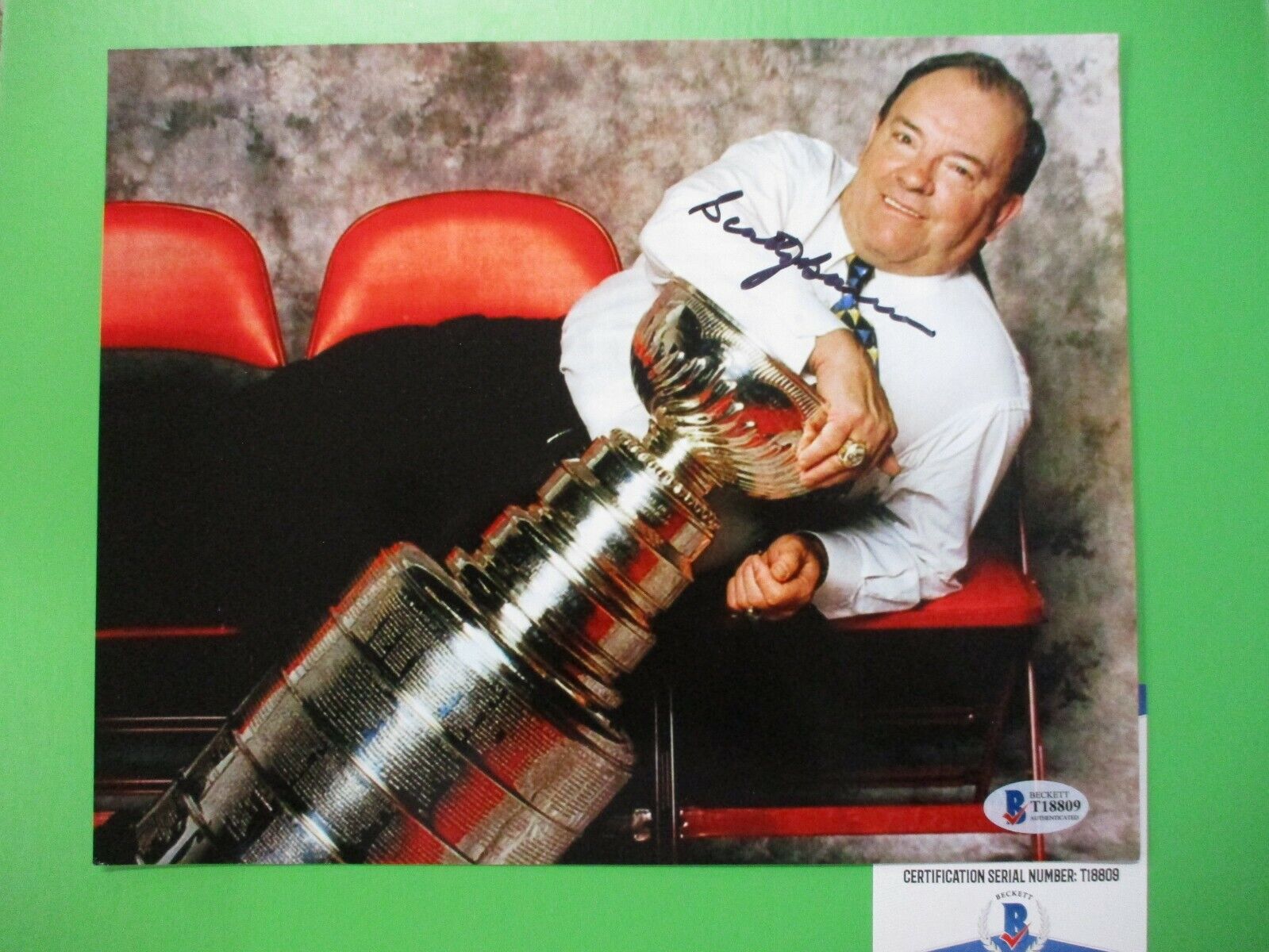 Scotty Bowman Detroit Red Wings Autographed Signed 8x10 Color Photo BAS