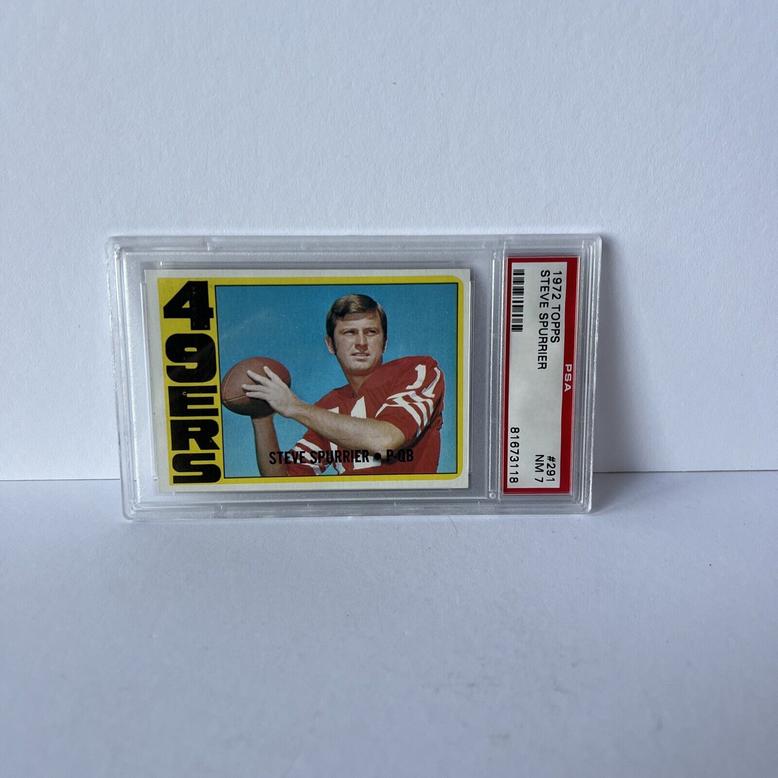 1972 Topps Rookie High # Steve Spurrier San Francisco 49ers Card #291 PSA NM 7