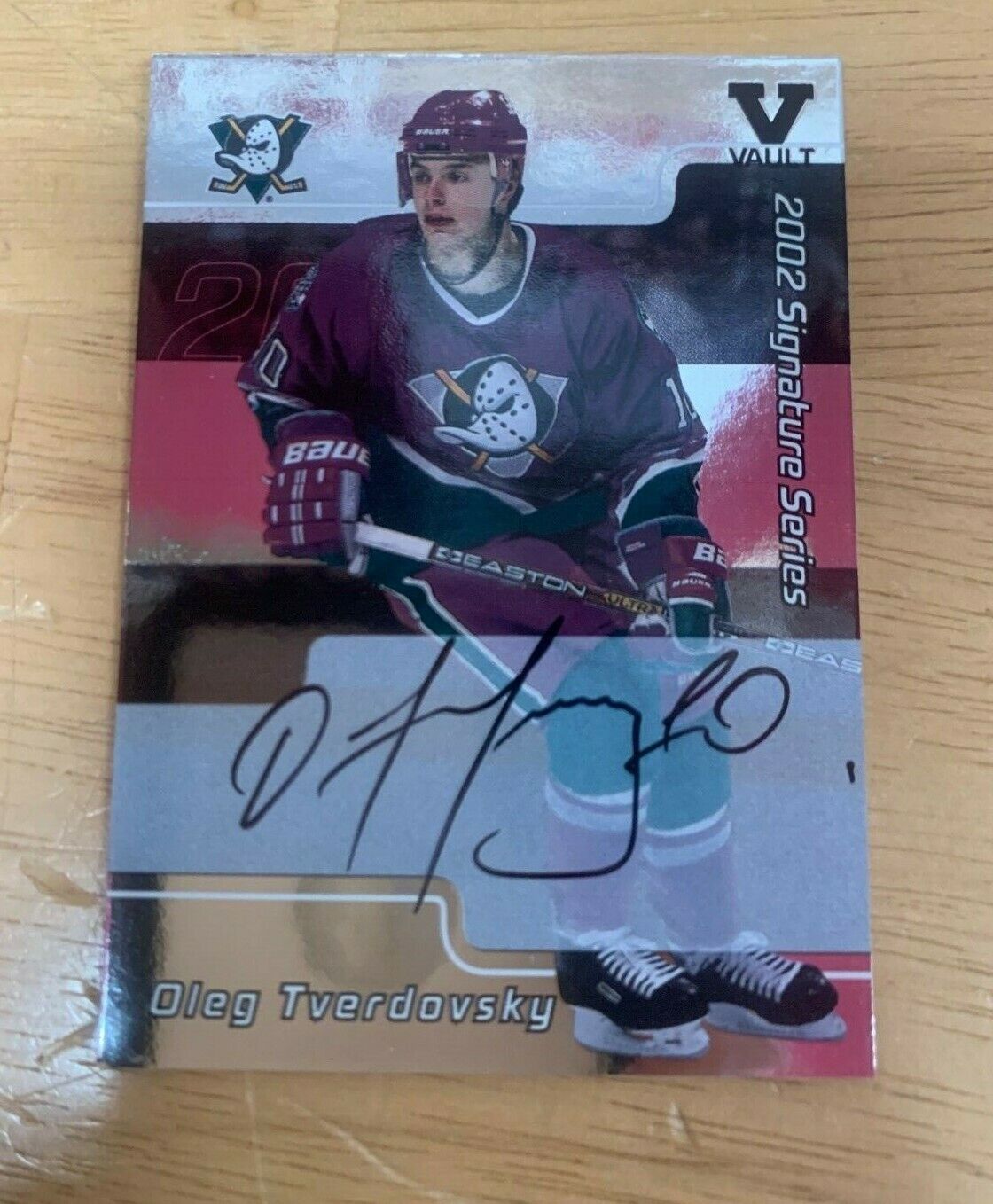 Oleg Tverdovsky 2002 Signature Series AutoCard 2015/16 ING Vault 2002 Signed