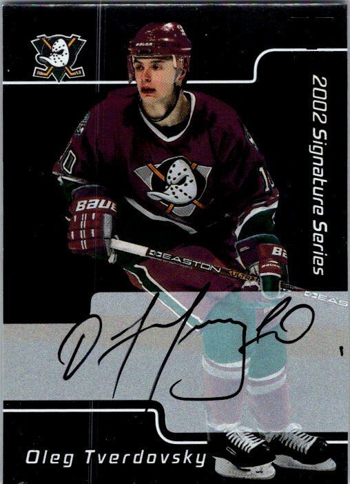 Oleg Tverdovsky 2002 Signature Series AutoCard 2015/16 ING Vault 2002 Signed