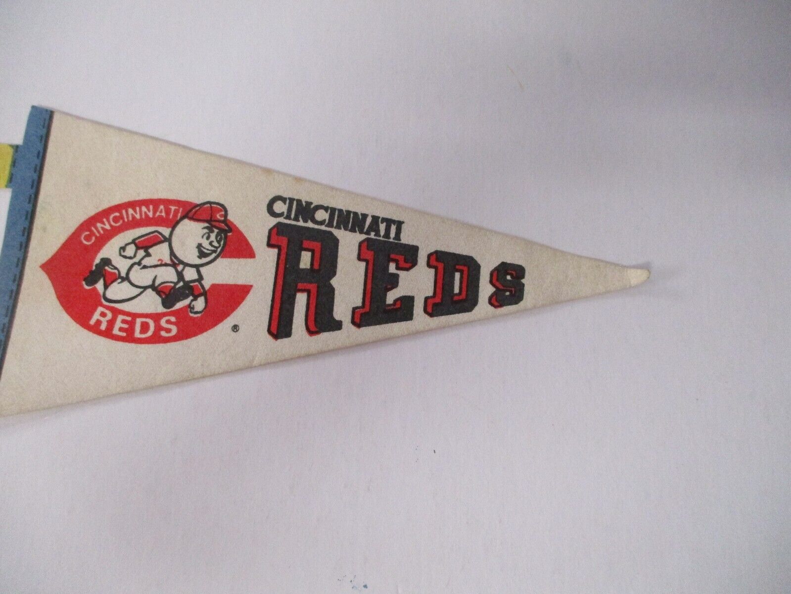 Vintage Cincinnati Reds 8 Inch Mini Pennant Flag MLB Baseball Ex Condition