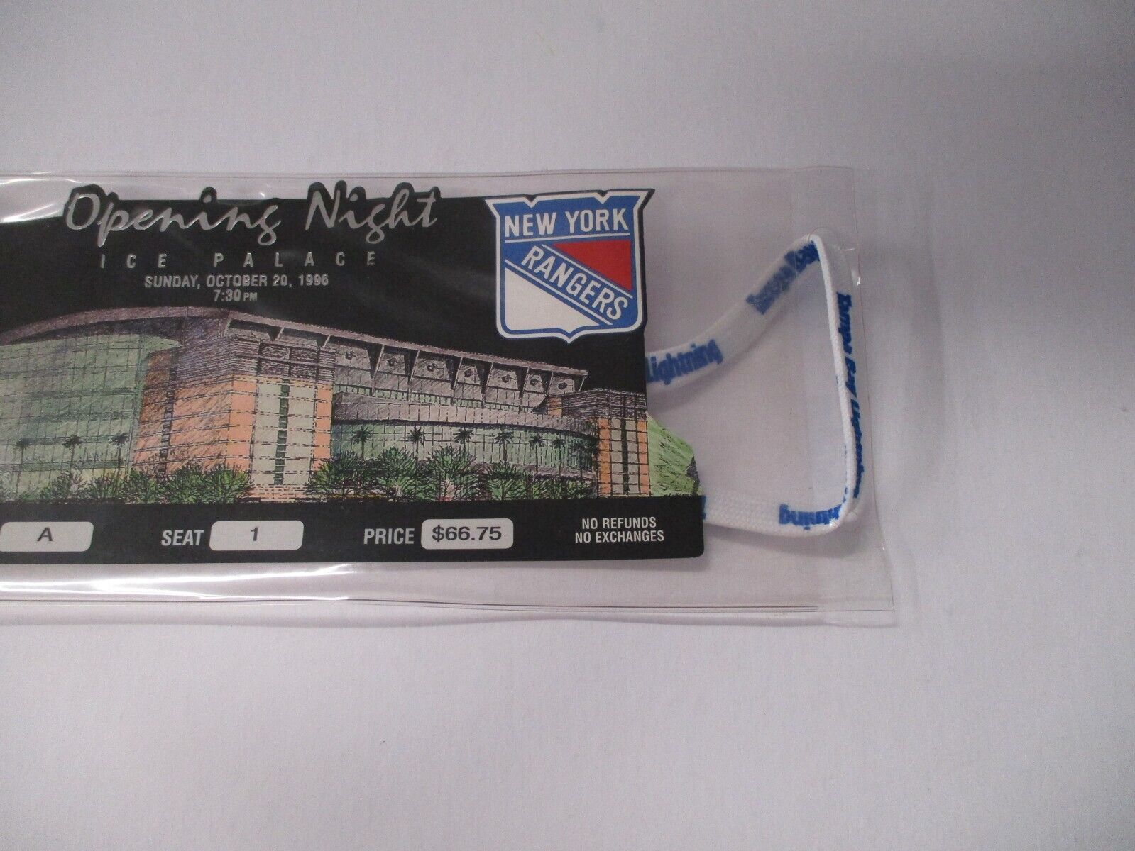 Tampa Bay Lightning Inaugural Game Ice Palace Ticket Gretzky Goal #840 & Holder