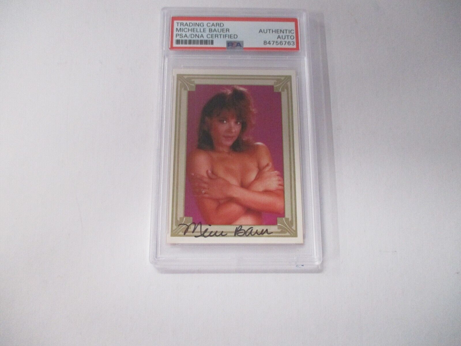 1990 Imagine Inc. Scream Queens Autographed Card Michelle Bauer #63 PSA Slab