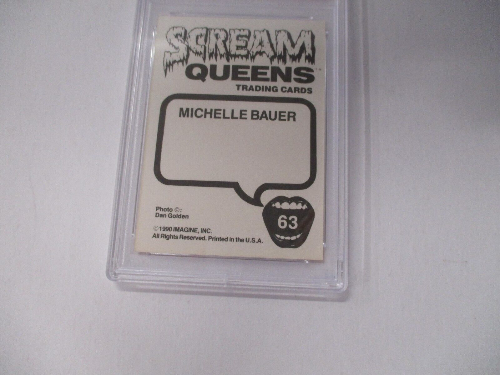 1990 Imagine Inc. Scream Queens Autographed Card Michelle Bauer #63 PSA Slab