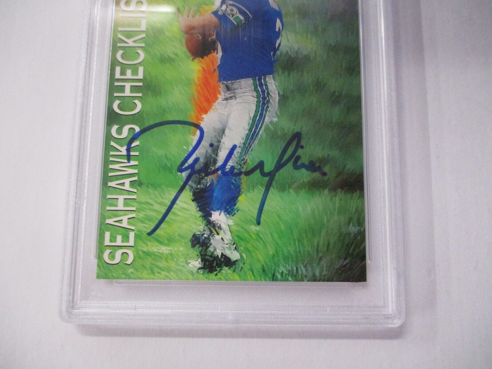 Rick Mirer Seattle Seahawks Autographed 1993 Upper Deck Rookie Card #88 PSA Slab