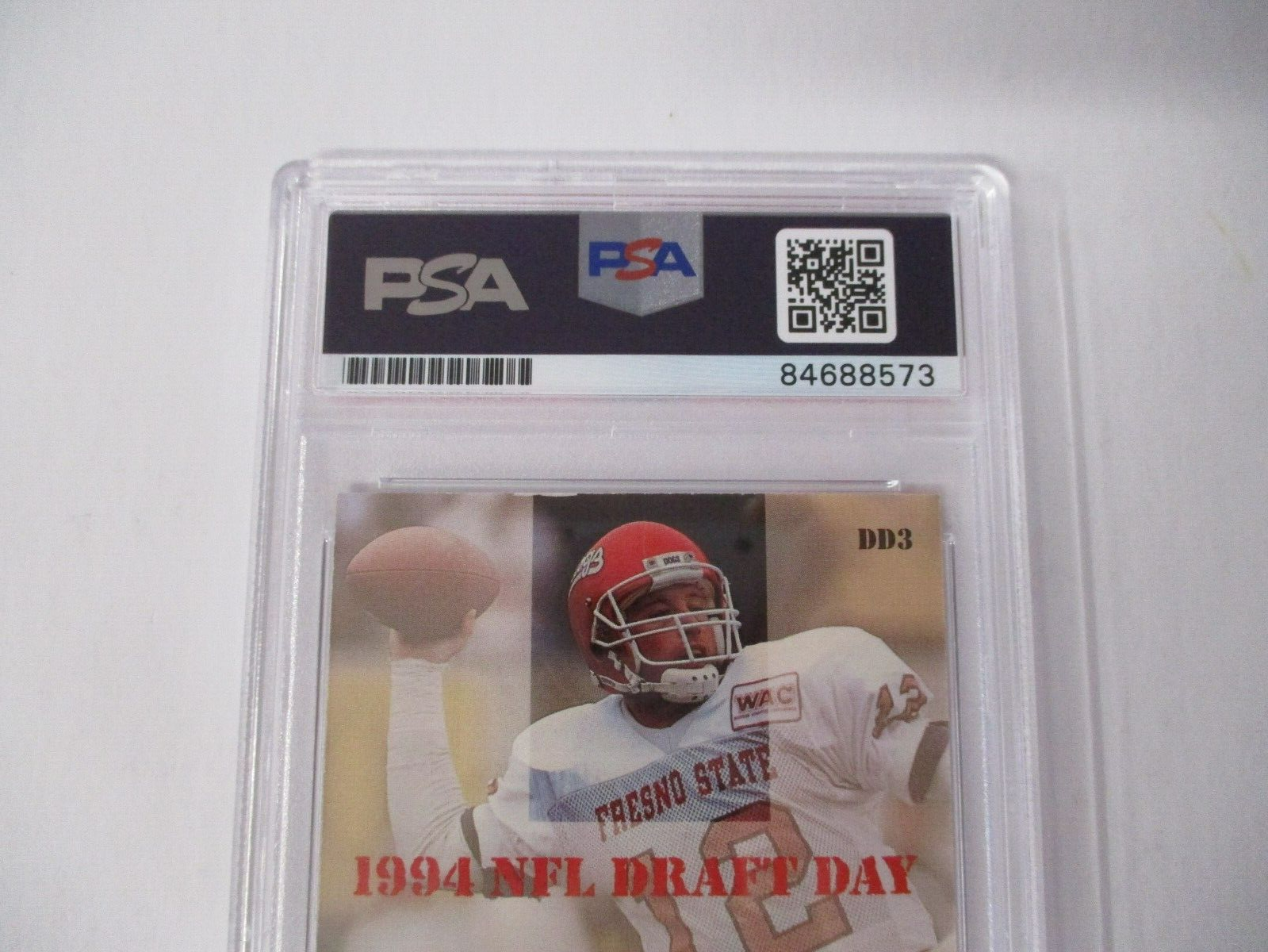 Trent Dilfer Redskins NFL Autographed 1994 Classic Draft Pick Card #DD3 PSA Slab