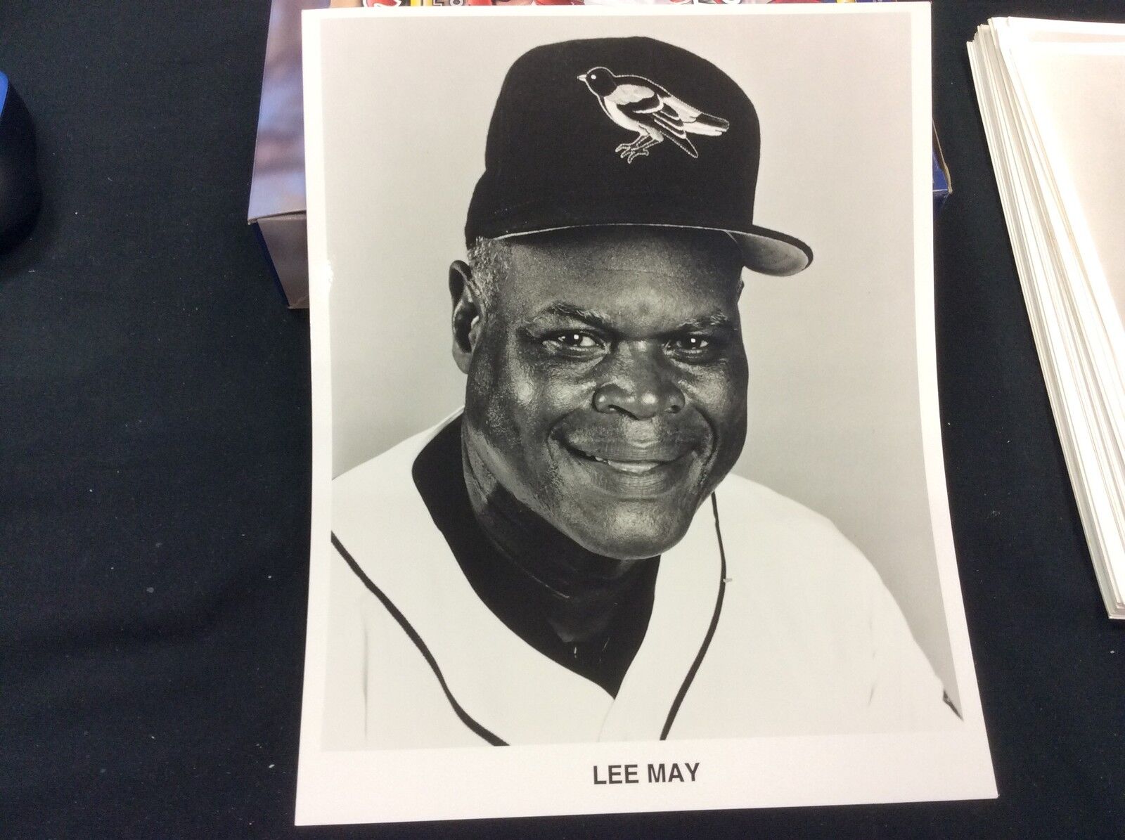 Lee May Coach Baltimore Orioles 8x10 B&W photo Tadder Team Issued photo