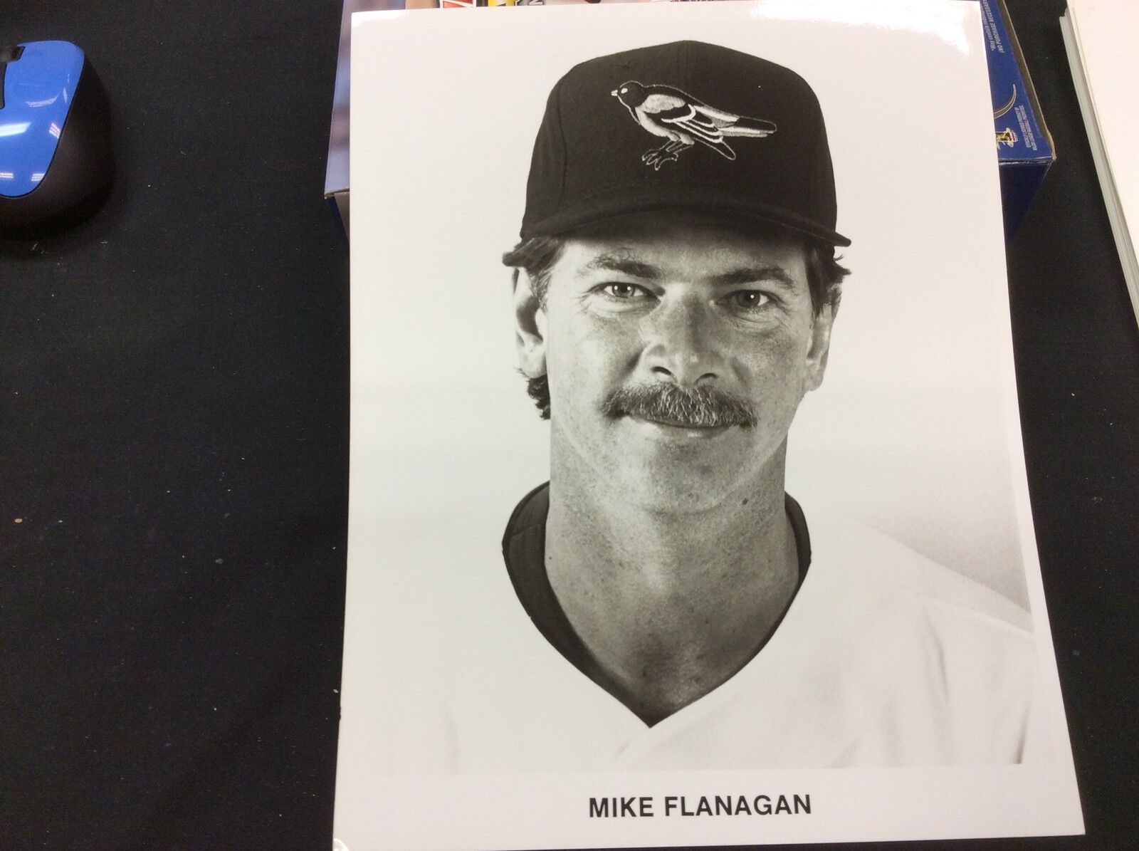 Mike Flanagan Baltimore Orioles 8x10 B&W photo Tadder Team Issued photo