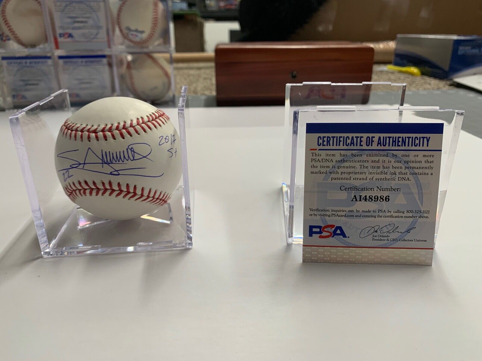 Miguel Sano Twins Autographed Rawlings Baseball PSA Certified #AI48986 MLB