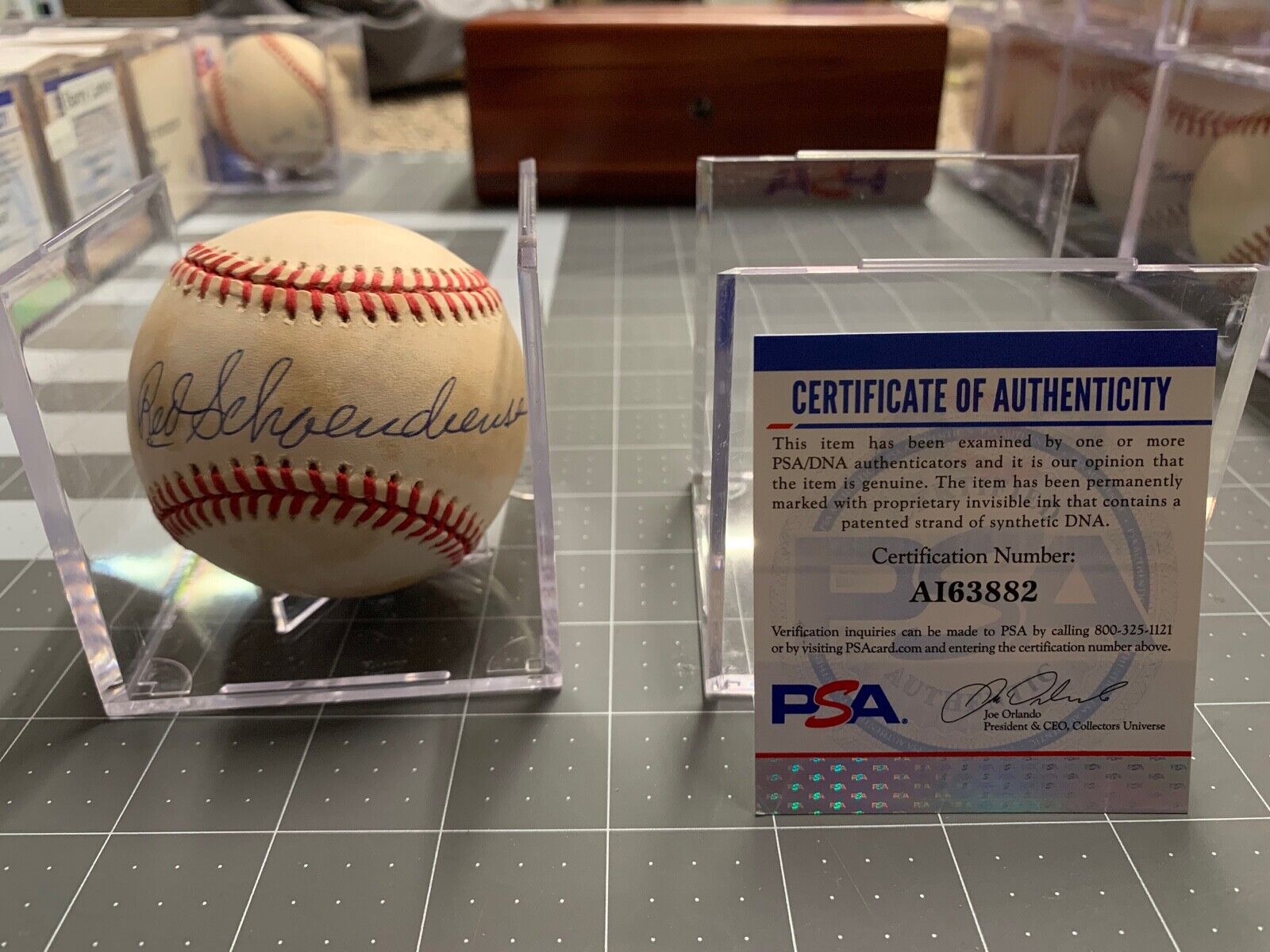 Red Schoendienst Autographed William White Baseball PSA Certfied #AI63882 MLB