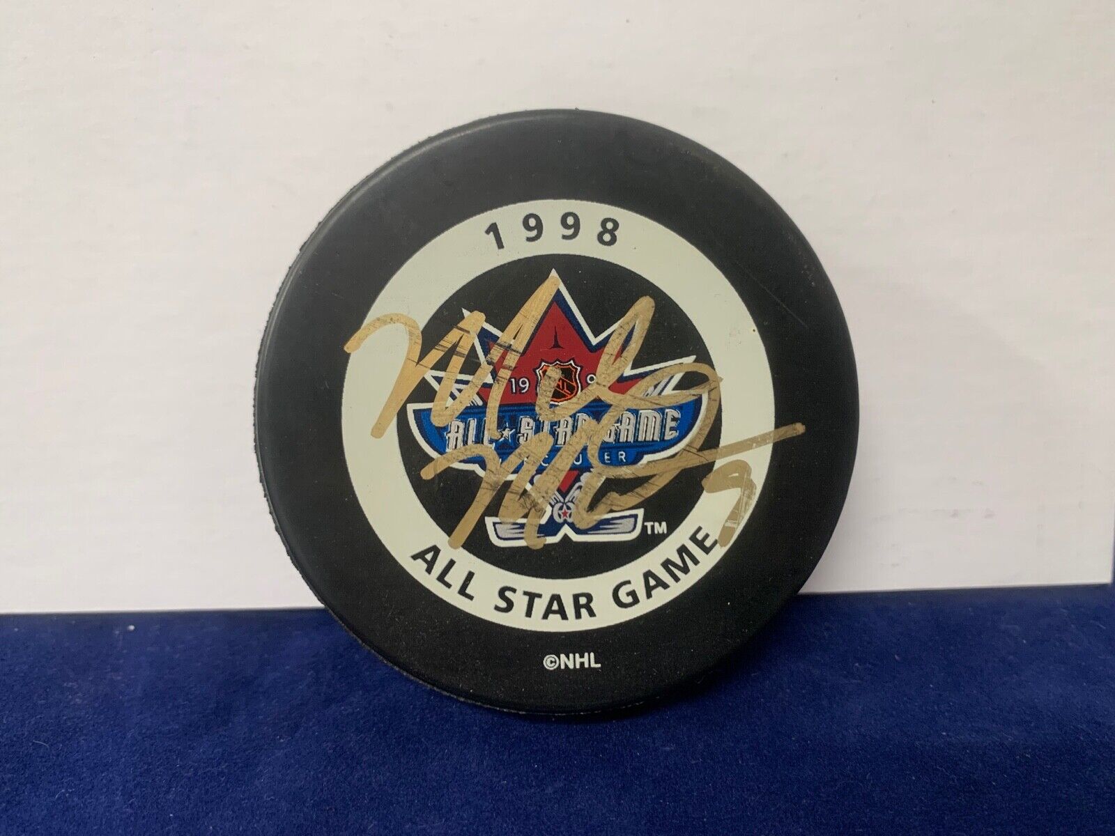 Mike Modano Autographed Signed NHL Official 1998 All Star Game Puck with PSA COA