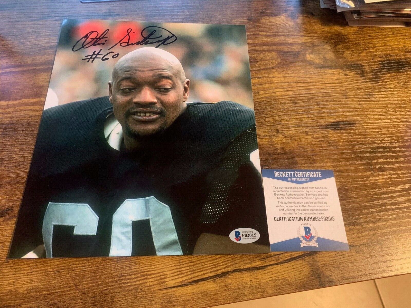 Otis Sistrunk Oakland Raiders Autographed 8x10 NFL Color Photo Beckett #F02015