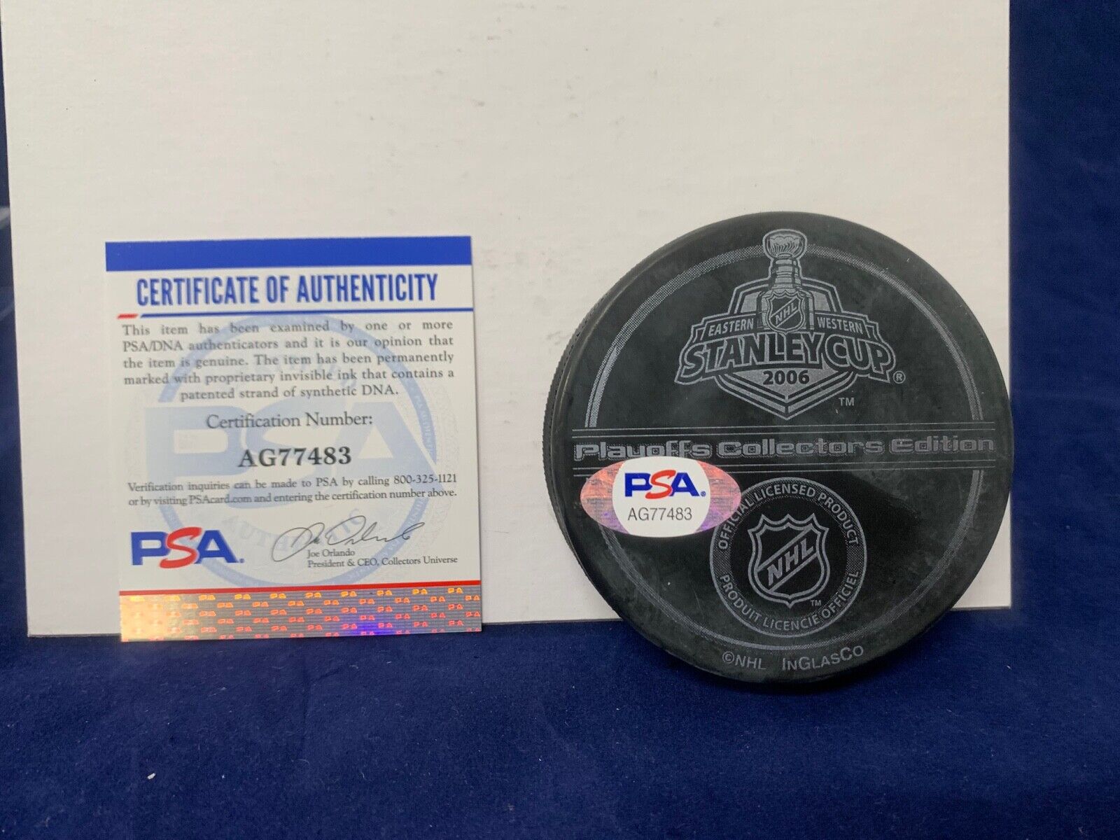 Rod Brindamour Autographed Signed 2006 Stanley Cup Playoff Puck with PSA COA