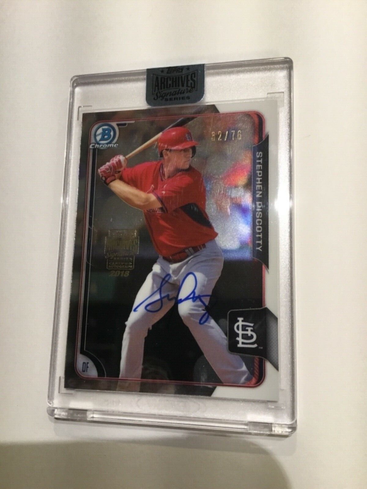 Topps Archives Stephen Piscotty Topps autographed Chrome  Rookie 32/76