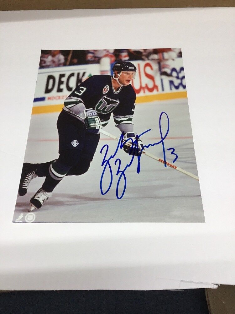 Zarley Zalapski Hartford Whalers Autographed 8x10 Photo A