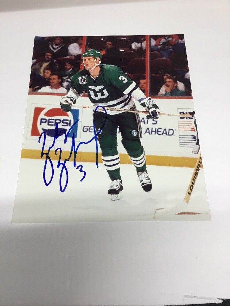 Zarley Zalapski Hartford Whalers Autographed 8x10 Photo B