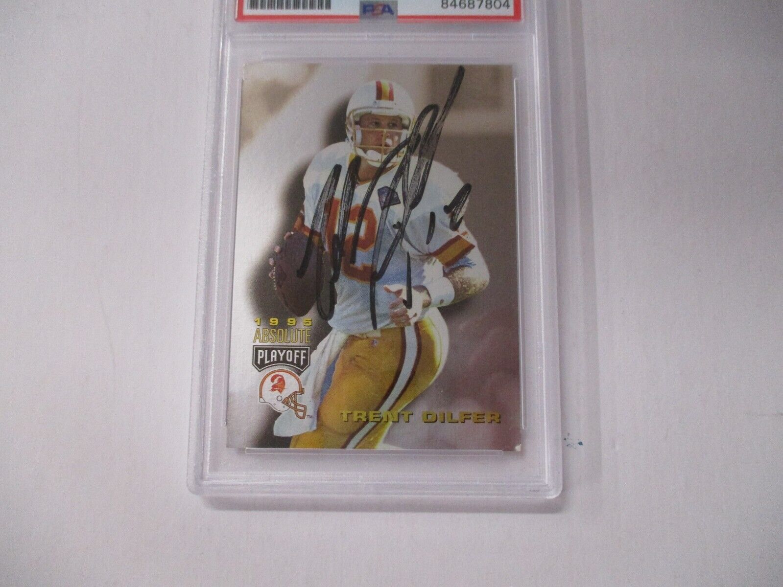 Trent Dilfer Buccaneers NFL Autographed 1995 Playoff Absolute Card #52 PSA Slab