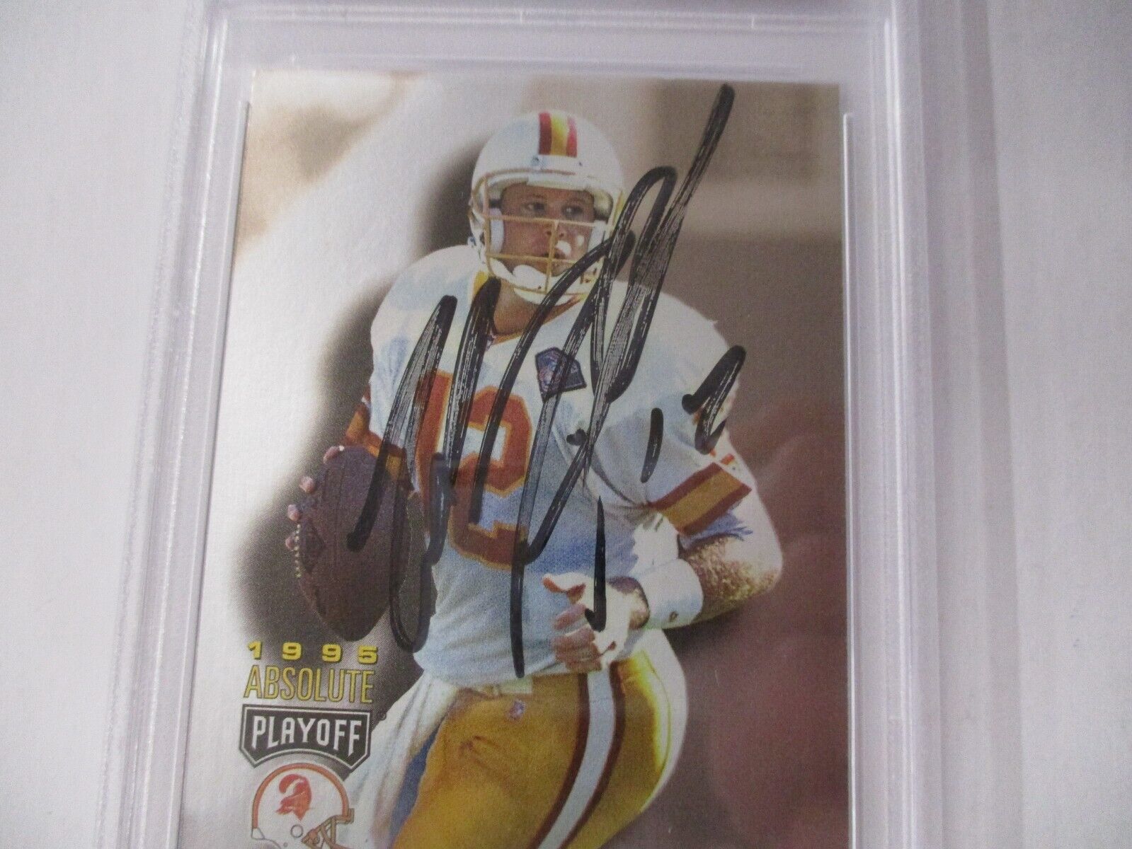 Trent Dilfer Buccaneers NFL Autographed 1995 Playoff Absolute Card #52 PSA Slab