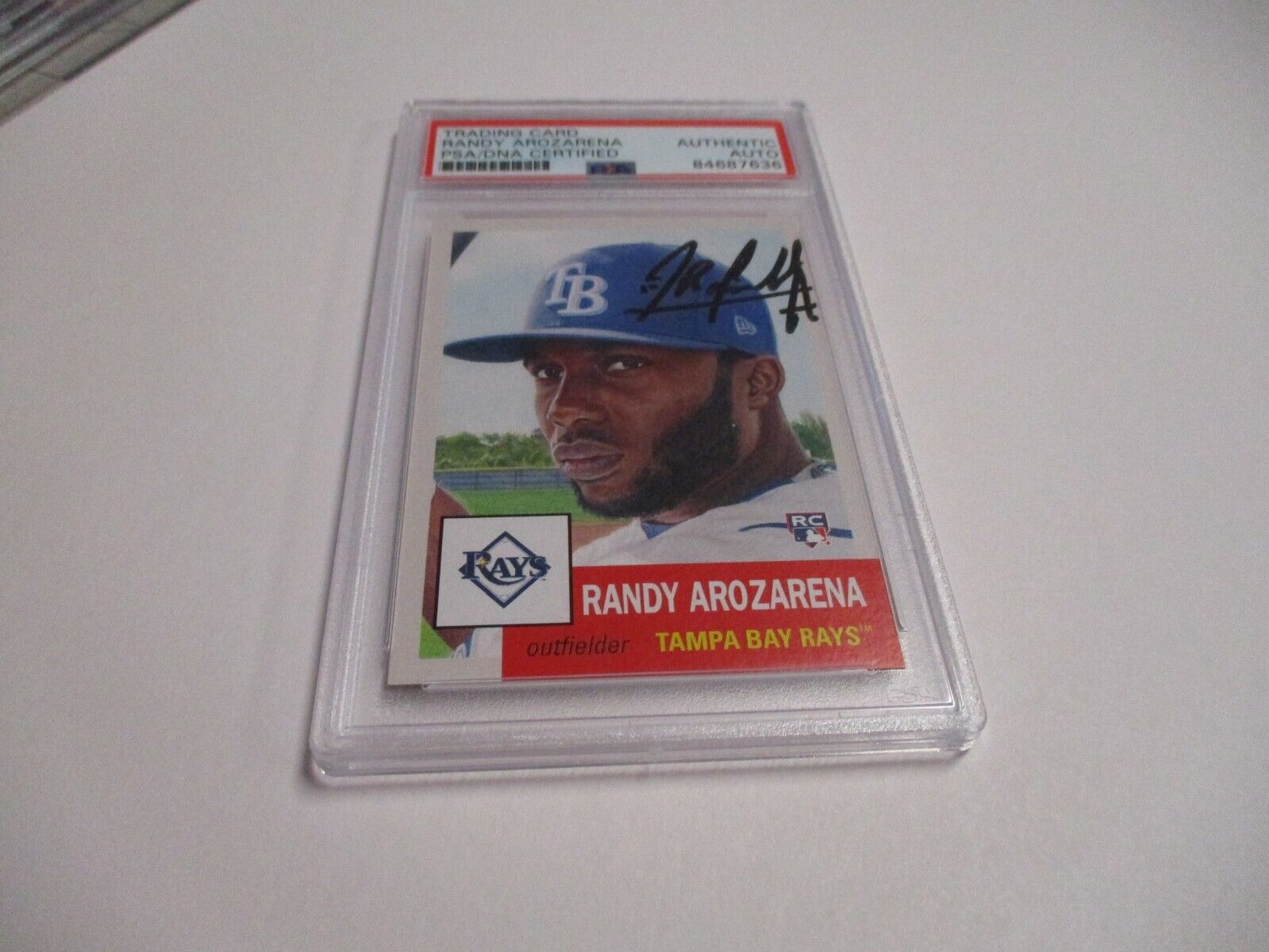 Randy Arozarena TB Rays MLB Autographed 2020 Topps LS Rookie Card #353 PSA Slab5