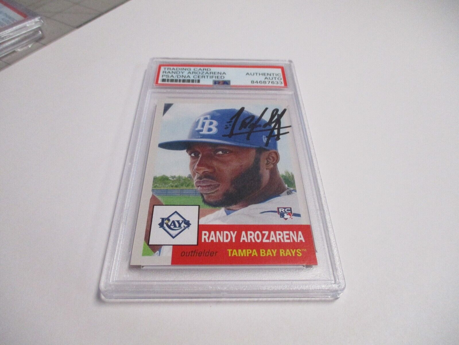 Randy Arozarena TB Rays MLB Autographed 2020 Topps LS Rookie Card #353 PSA Slab2