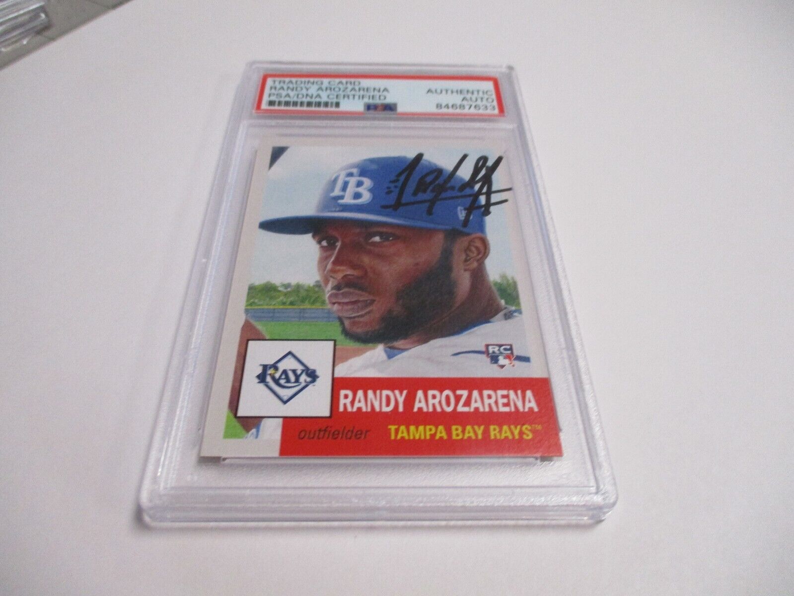 Randy Arozarena TB Rays MLB Autographed 2020 Topps LS Rookie Card #353 PSA Slab2