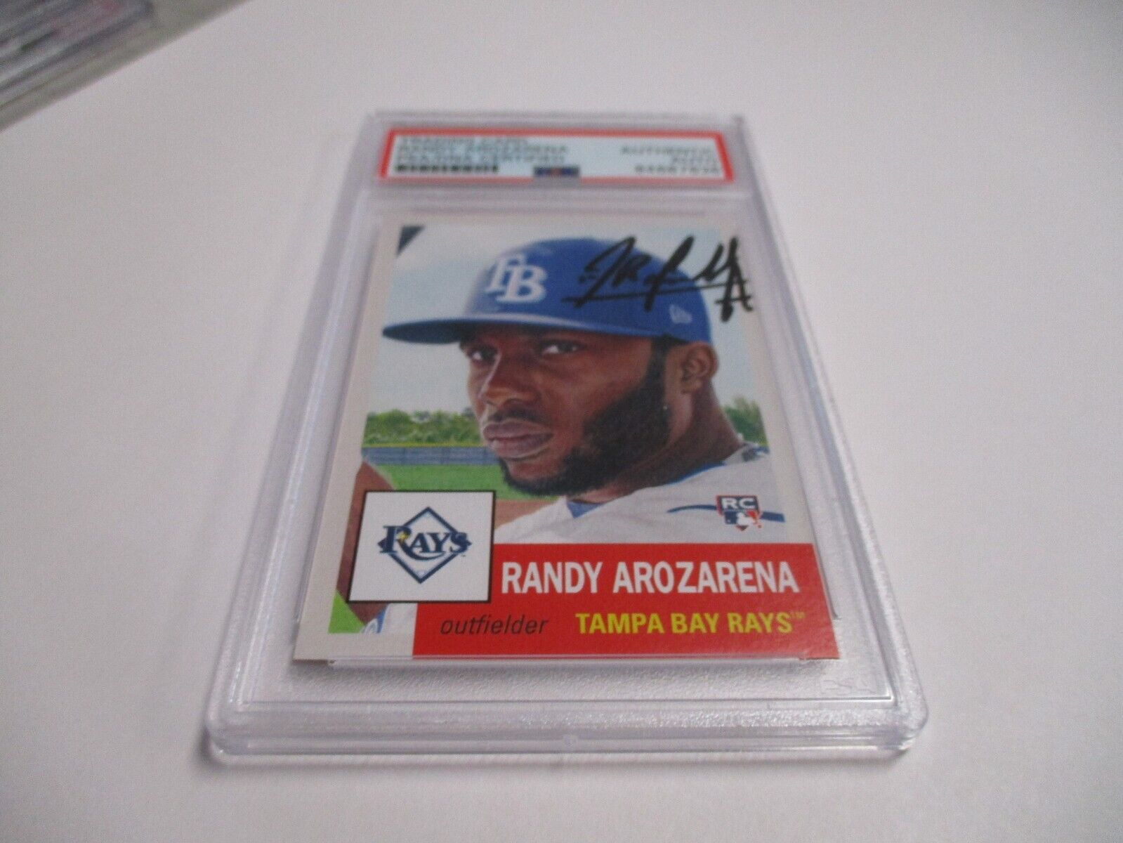 Randy Arozarena TB Rays MLB Autographed 2020 Topps LS Rookie Card #353 PSA Slab5