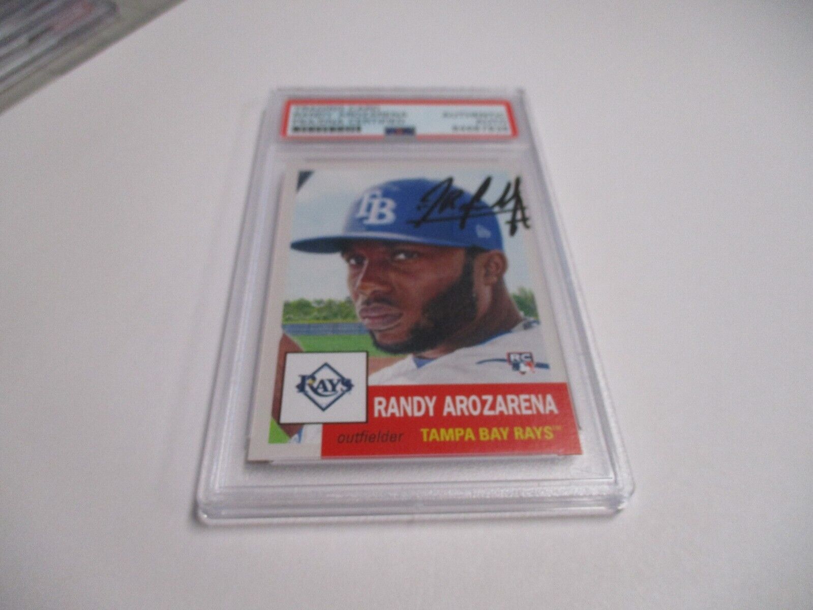 Randy Arozarena TB Rays MLB Autographed 2020 Topps LS Rookie Card #353 PSA Slab5