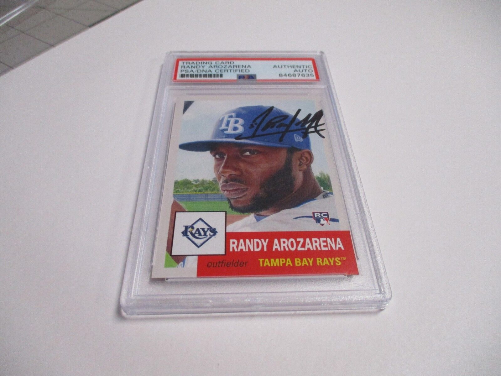 Randy Arozarena TB Rays MLB Autographed 2020 Topps LS Rookie Card #353 PSA Slab4