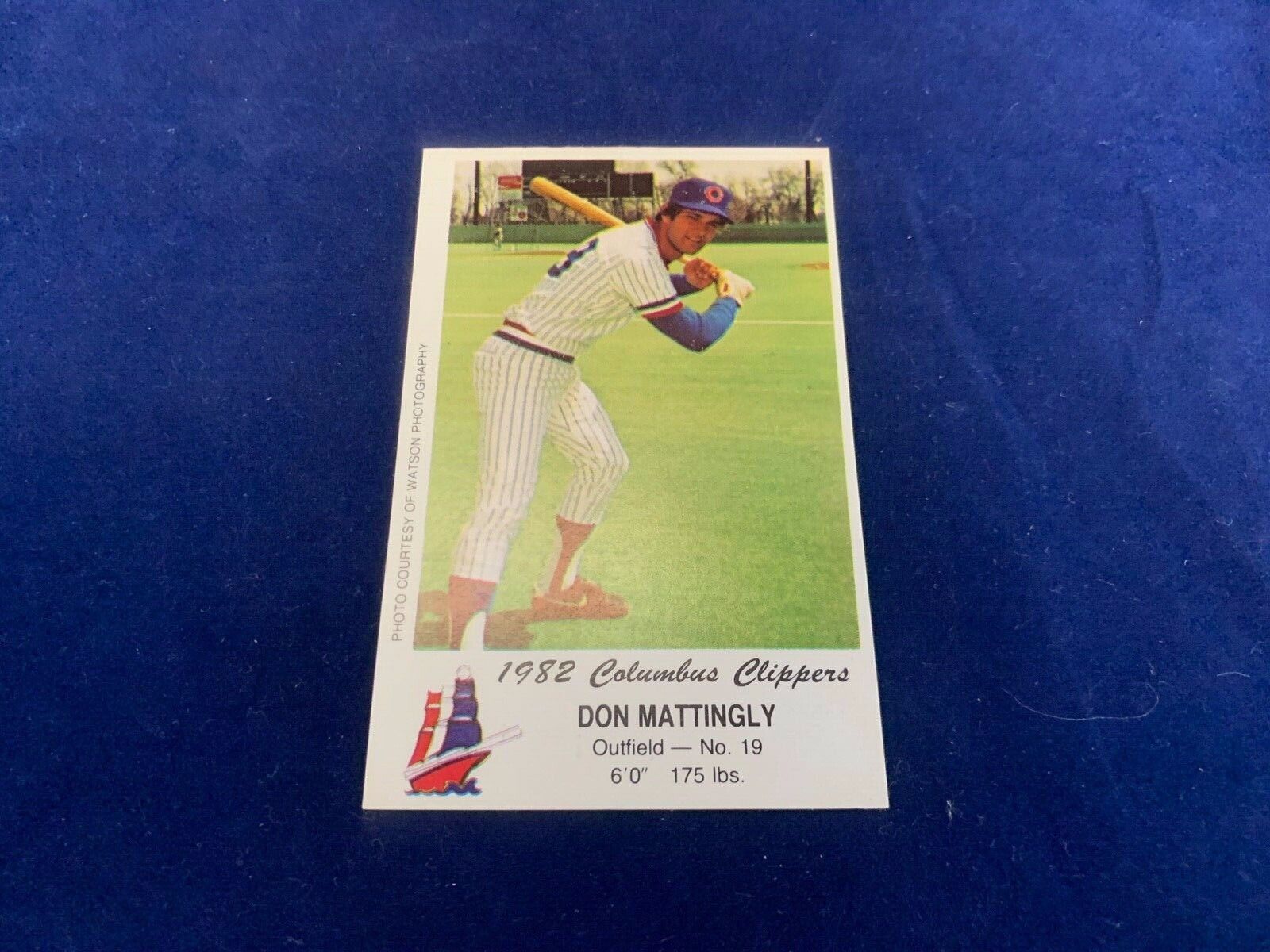 Don Mattingly 1982 Columbus Clippers Police Rookie Card in Nm Condition