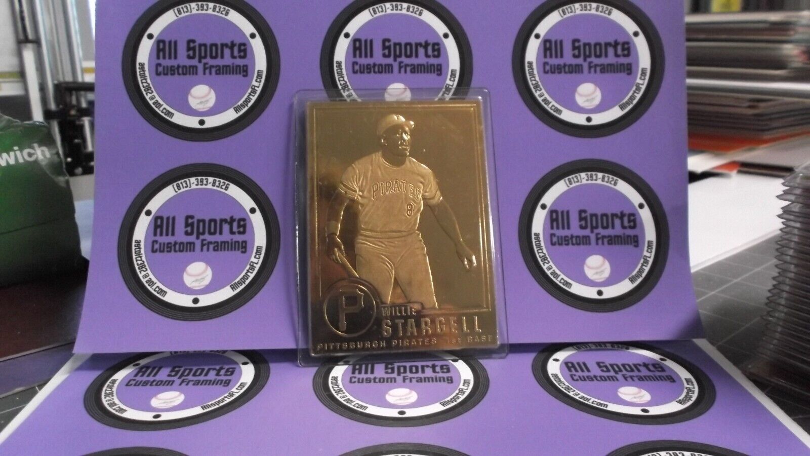 Willie Stargell Pittsburgh Pirates Danbury Mint 22kt Gold Card