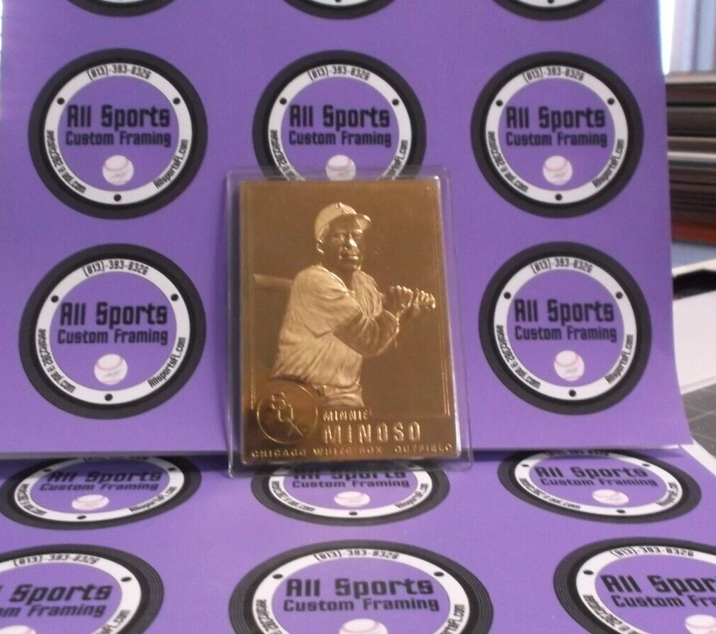 Minnie Minoso Chicago White Sox Danbury Mint 22kt Gold Card