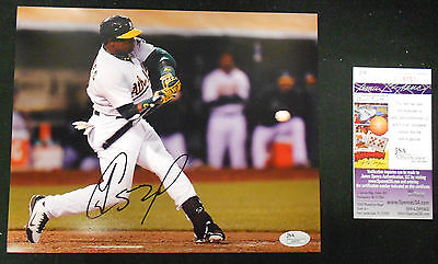 Yoenis Cespedes Oakland Athletics autographed 8x10 Color Photo JSA COA #J09751