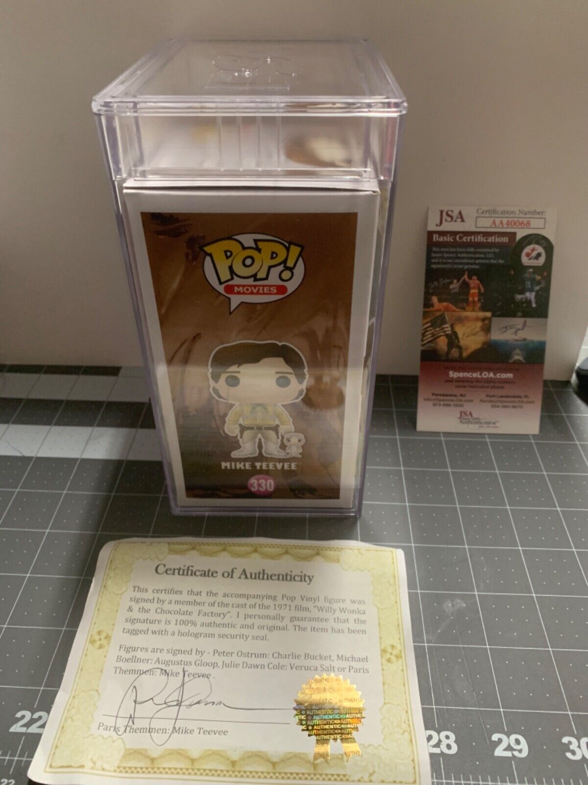 Paris Themmen Signed Funko Pop PSA Slabbed Certified #330 Wonka Mike Teevee