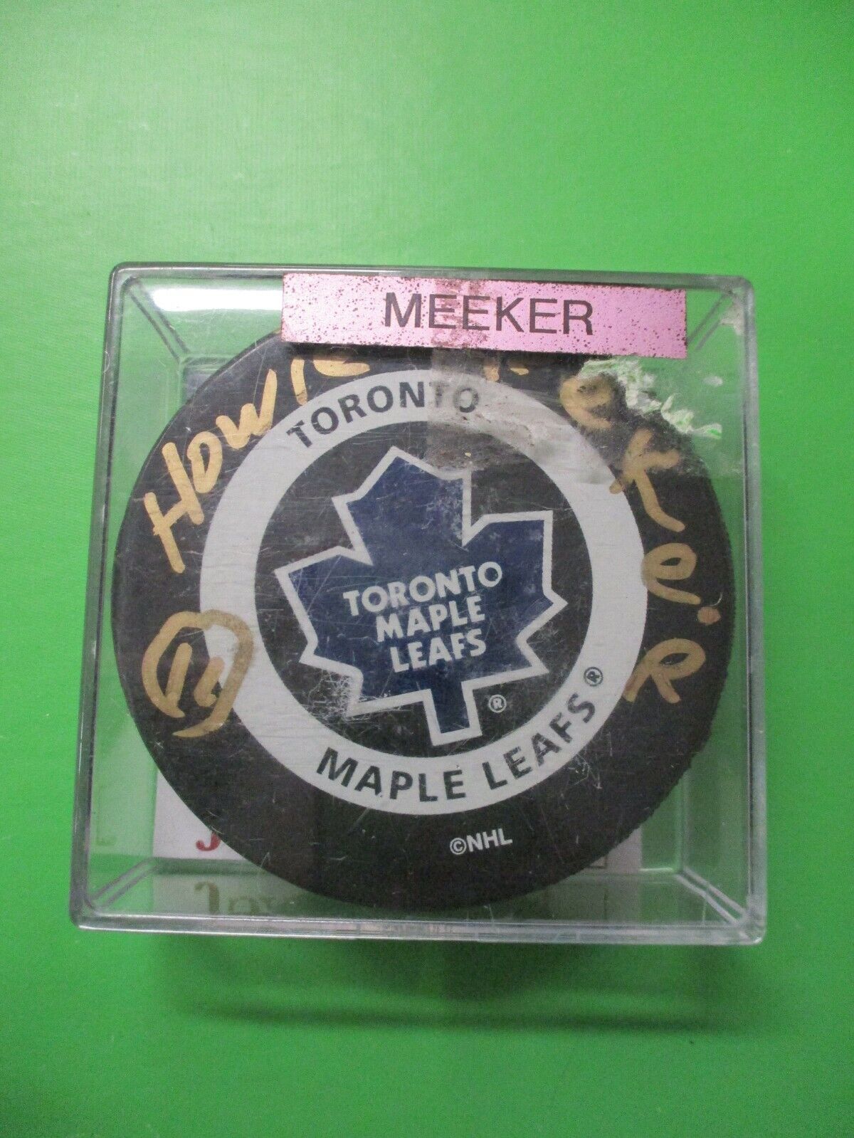 Howie Meeker Toronto Maple Leafs Autographed NHL Licensed Hockey Puck with JSA