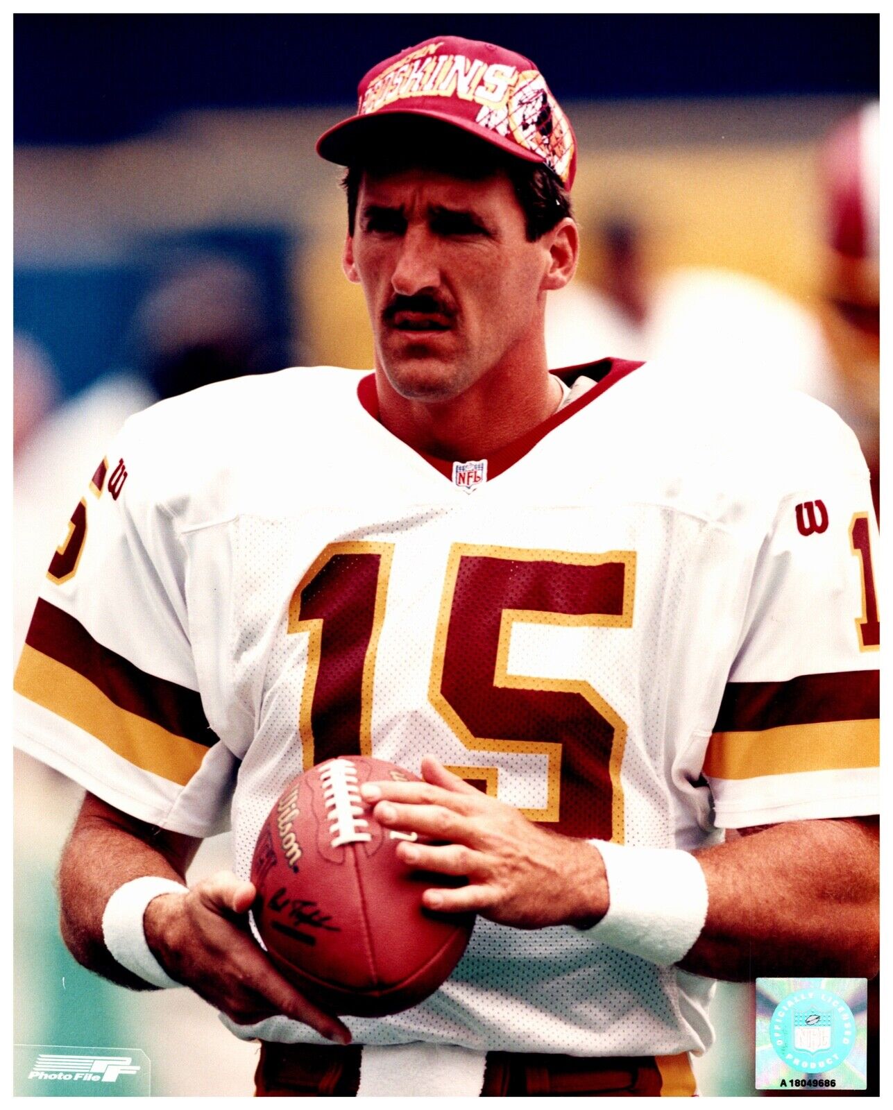 Jeff Hostetler Redskins Photofile Unsigned 8x10 Hologram Sports Photo