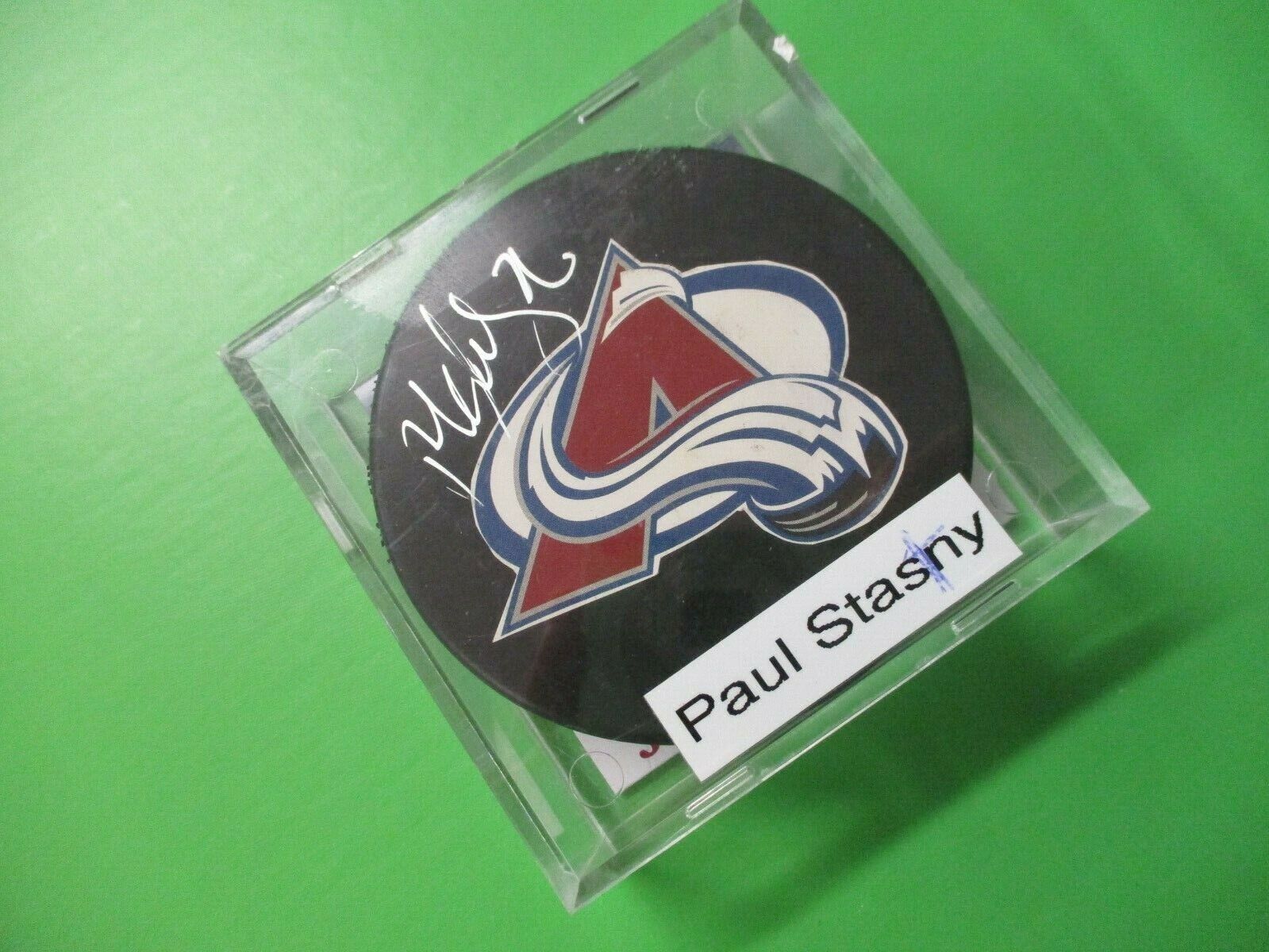 Paul Stastny Colorado Avalanche Sign Autograph NHL Licensed Hockey Puck with JSA