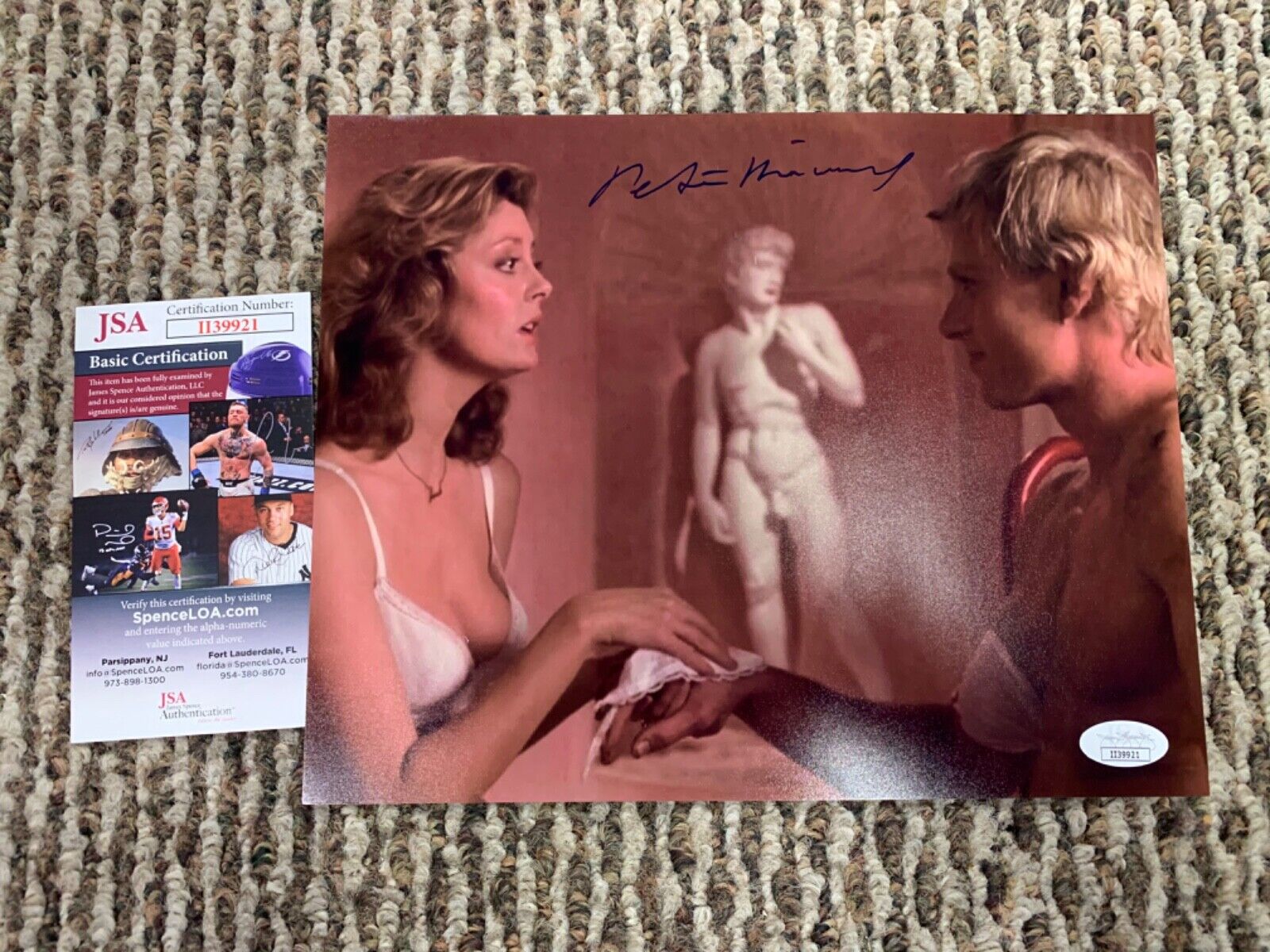 Peter Hinwood “Rocky Horror” Autographed Photo JSA Authentication