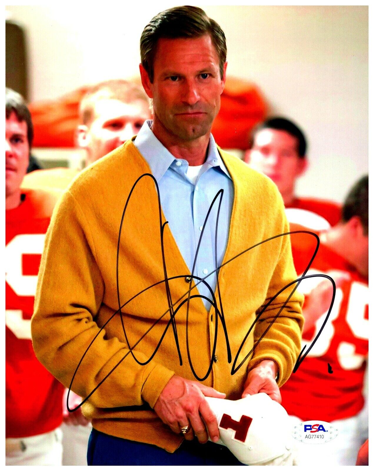 Aaron Eckhart My All American Texas Longhorns Actor Signed 8x10  Photo PSA B