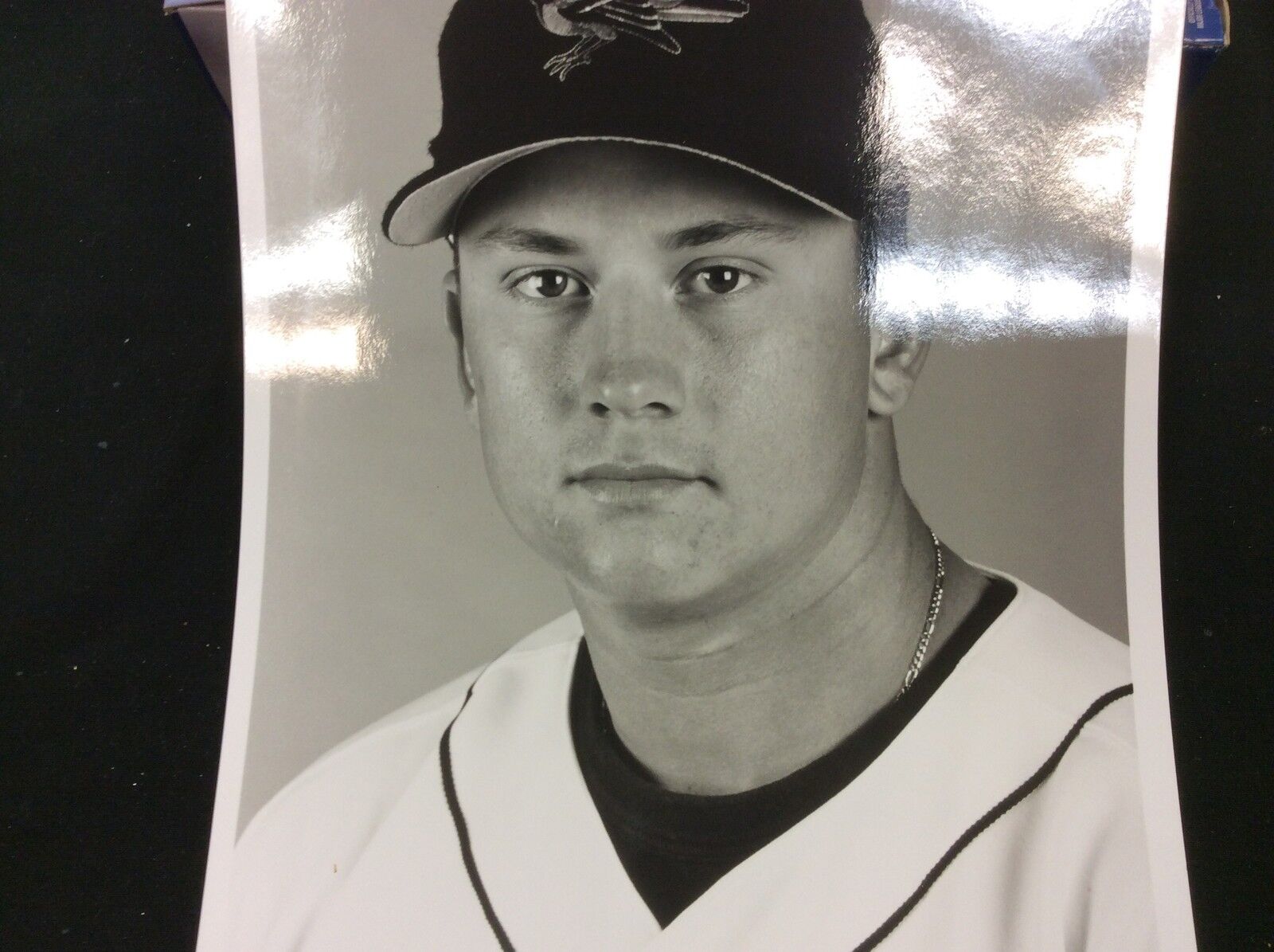 Rocky Coppingher Baltimore Orioles 8x10 B&W photo Tadder Team Issued photo