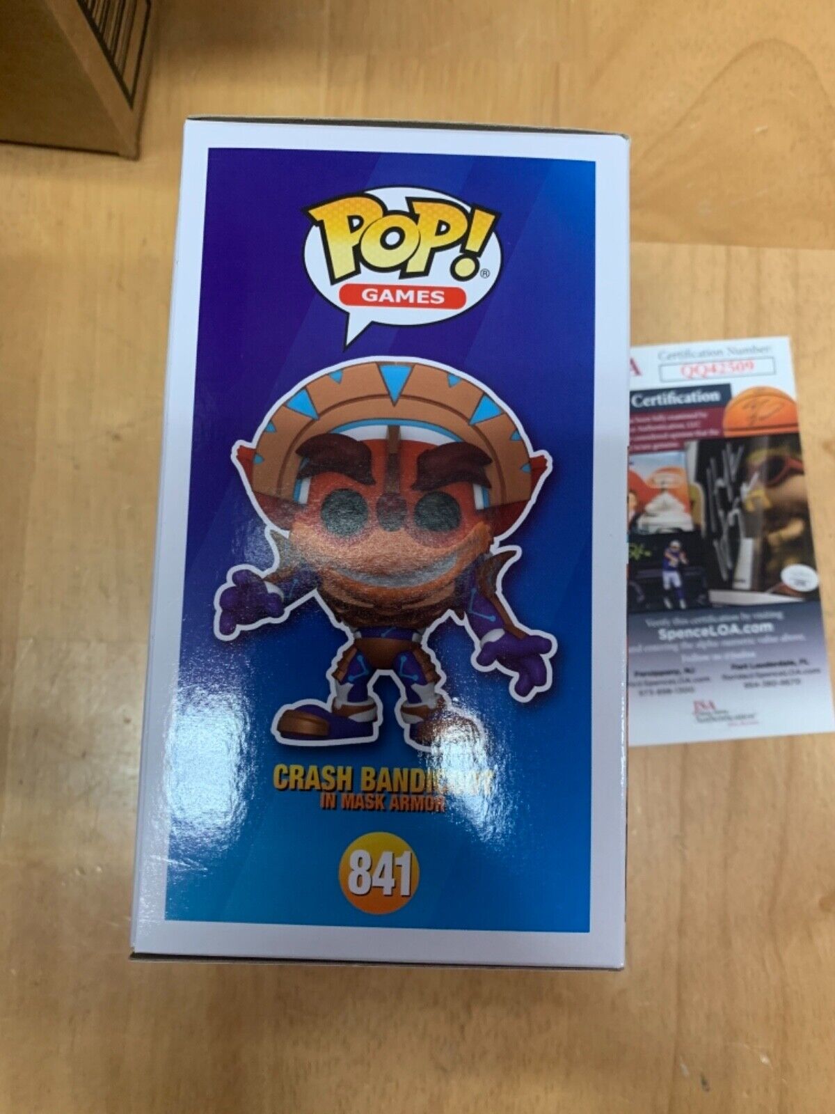 Funko Pop Autographed By Jess Harnell “Crash Bandicoot” Voice Actor JSA SDCC