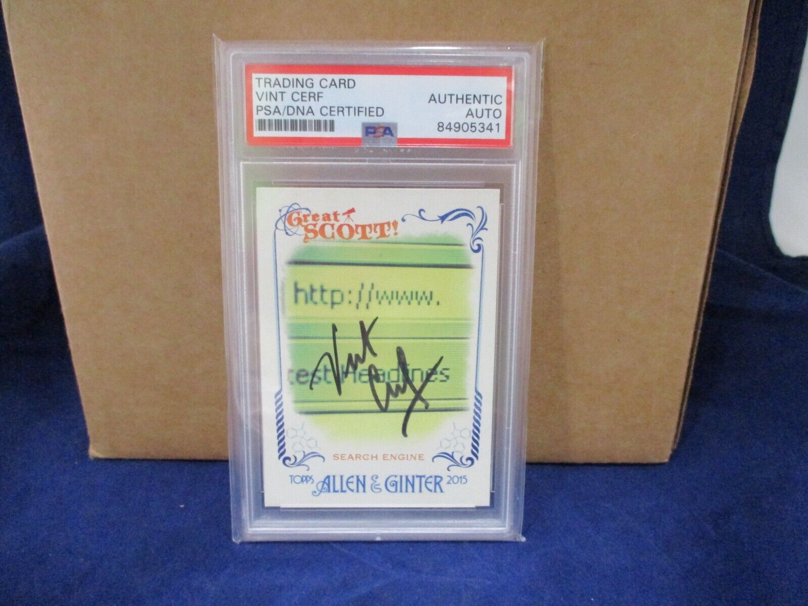 Vint Cerf Net Designer Autographed Signed 2015 Allen & Ginter PSA Slab #84905341