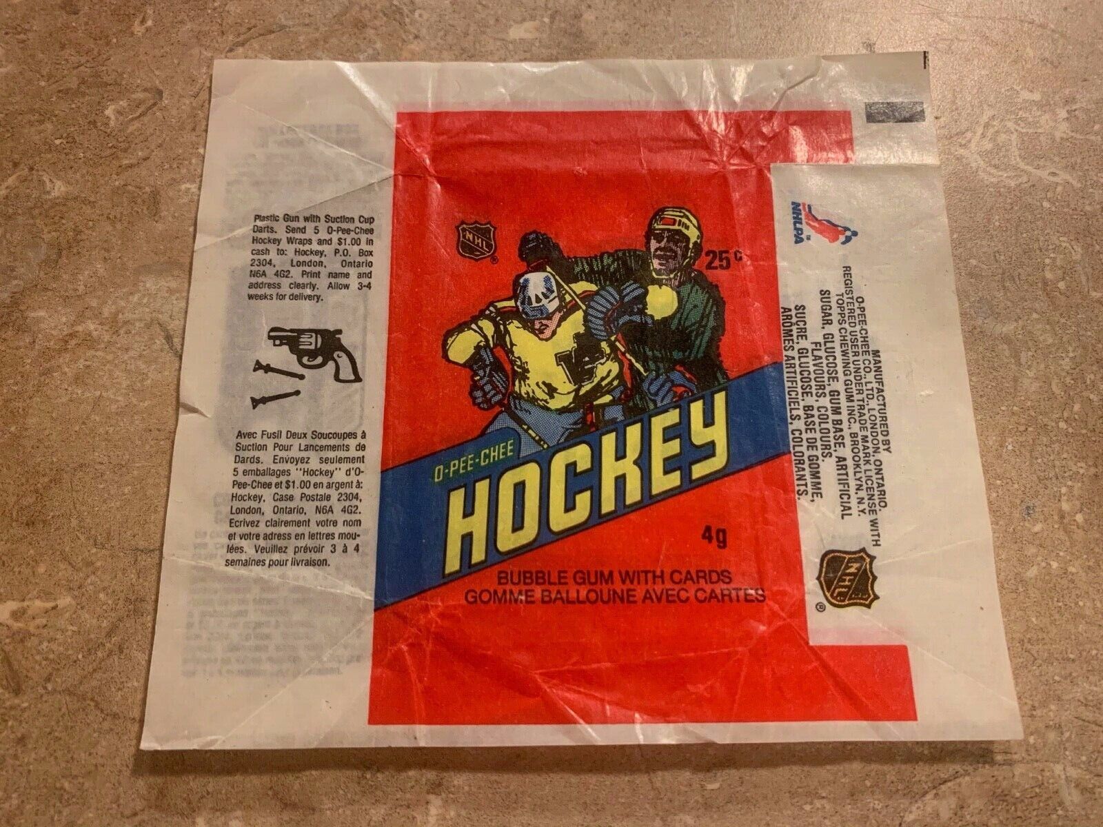 1981 - 82 O-PEE-CHEE Hockey Wrapper Trading Card Packs Lot of 2 Coffey Rookie