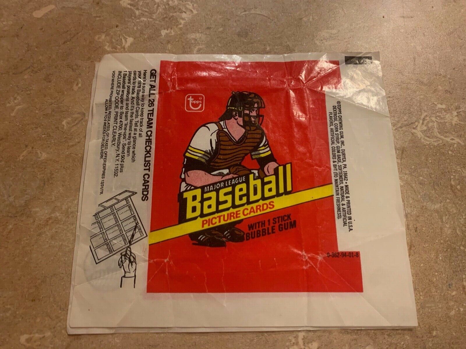 1978 Topps Baseball Trading Card Wrapper Packs Lot of 2 Eddie Murray Rookie