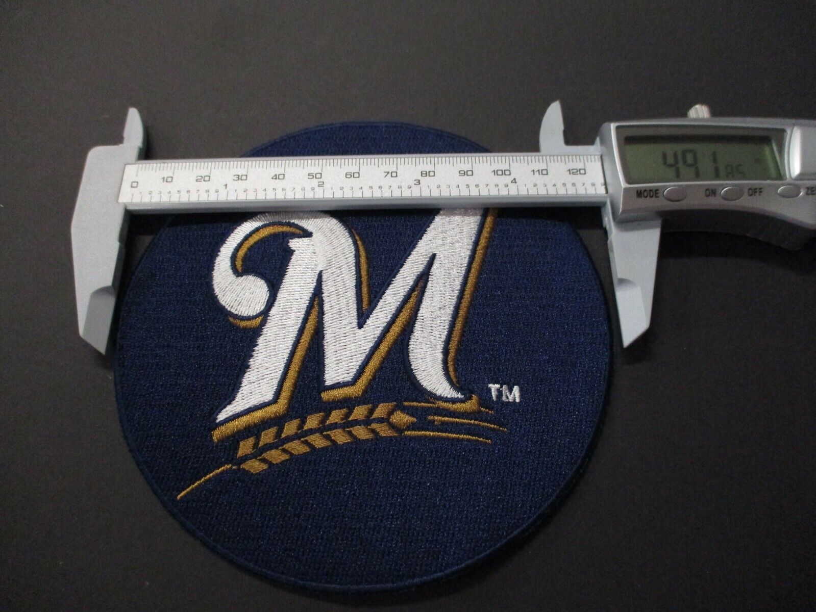 Milwaukee Brewers Logo Patch Size 5 x 5 inches Navy Blue White